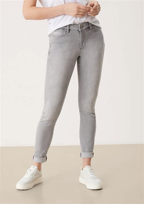 Jeans Izabell Skinny Fit Mid Rise Skinny Leg Steingrau Soliver
