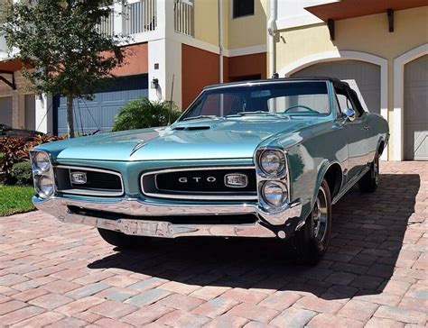 1966 Pontiac Gto 242 Vin Real Reef Turquoise Convertible For Sale