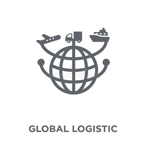 Global Logistic Icon From Delivery And Logistic Collection Stock