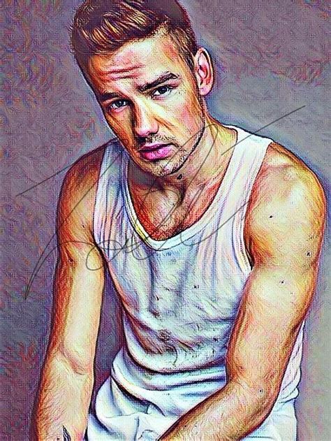 Liam Payne Drawing Print Wall Art Illustration One Direction