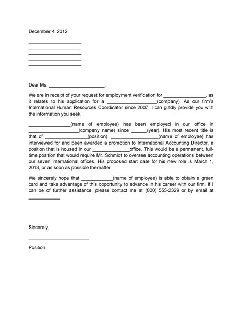 Letter Of Employment Verification Employment Income Verification Letter