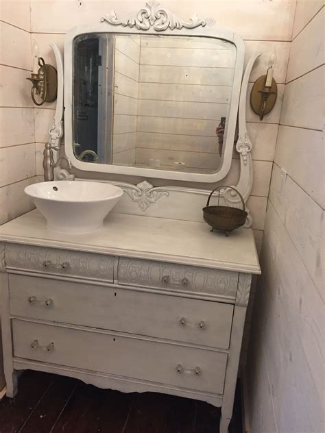 Dresser Converted To Bathroom Vanity