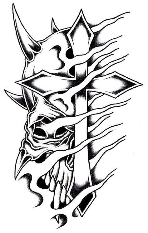 Horned Cross Skull By Stark Sketches On Deviantart