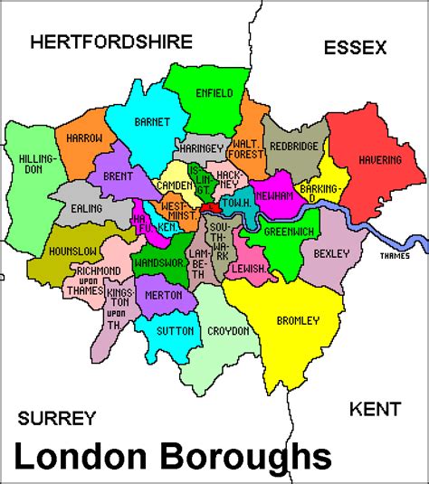 Districts Of London By Borough Images