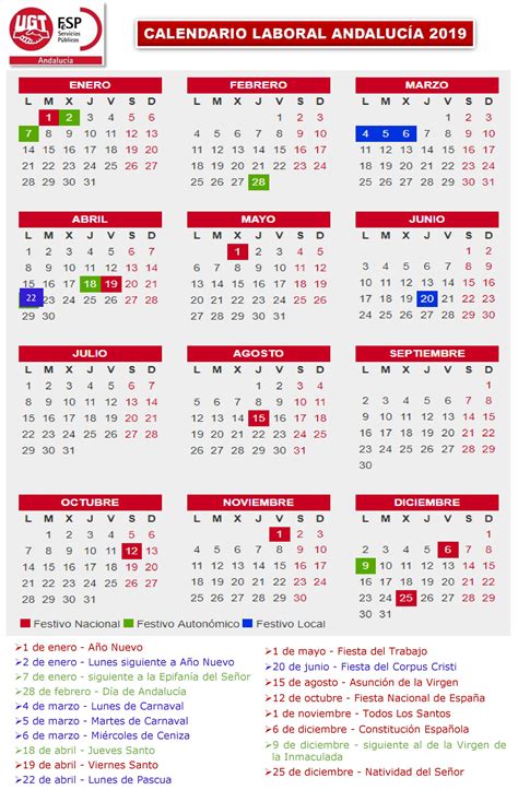 Calendario Laboral Sevilla 2022 Imprimir