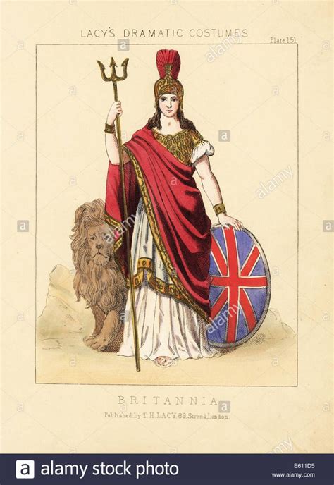Britannia Emblematic Figure 19th Century Stock Photo Royalty Free