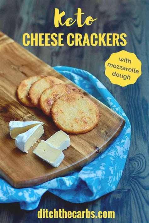 Season with salt and pepper, and spread mixture evenly. Keto Cheese Crackers - with mozzarella dough | Recipe ...