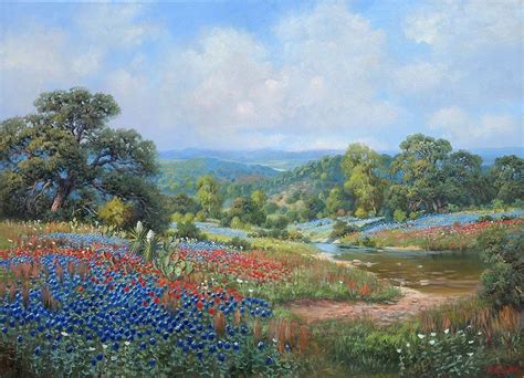Hill Country Beauty 2016 Kay Walton Oil Unique Work Size 30 X 2 X 40