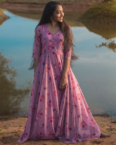 Floral Print Georgette Gown Dresses Images 2022