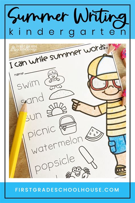 Summer Writing Activities Kindergarten Writing Prompts Summer