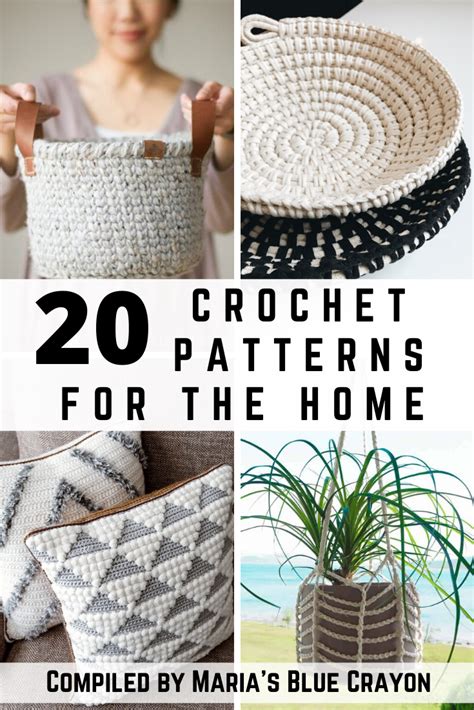 Top Crochet Home Decor Patterns Marias Blue Crayon In 2020 Crochet