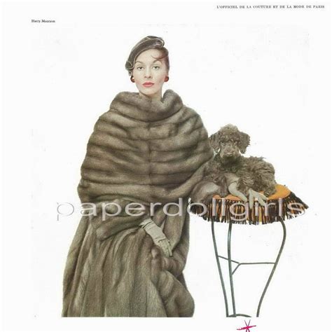 LOFFICIEL DE LA COUTURE ET DE LA MODE DE PARIS October Fur Cape S Fashion Vintage