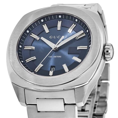 Gucci Gg2570 Xl Blue Dial Stainless Steel Mens Watch Ya142205