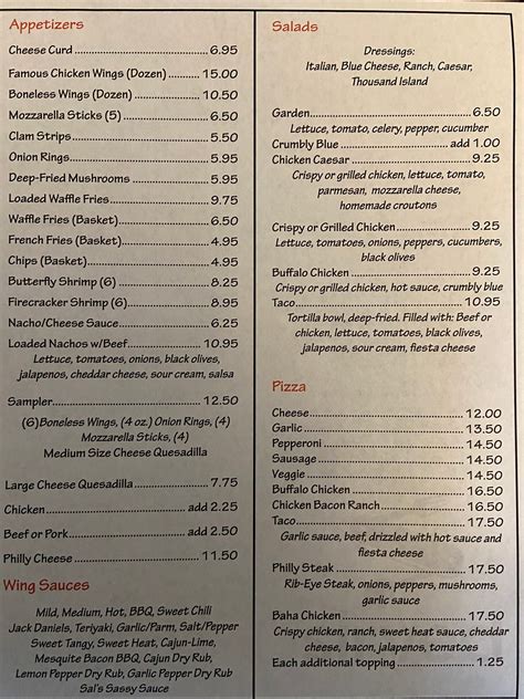 Muskies Sports Bar And Grill Menu In Fulton New York Usa