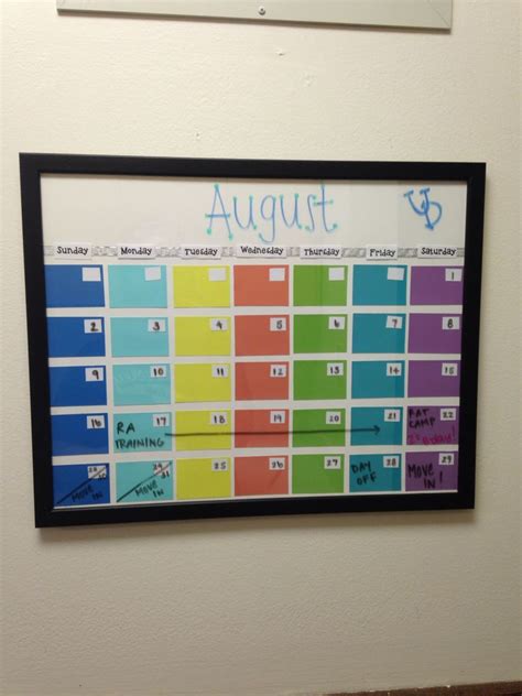 Easy To Make Dry Erase Calendar Made From An Inexpensive Frame And