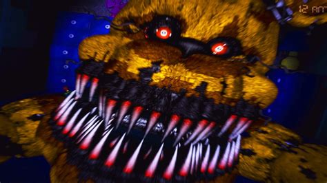 Five Nights At Freddys 4 Nightmare Fredbear Jumpscare Night 4 And