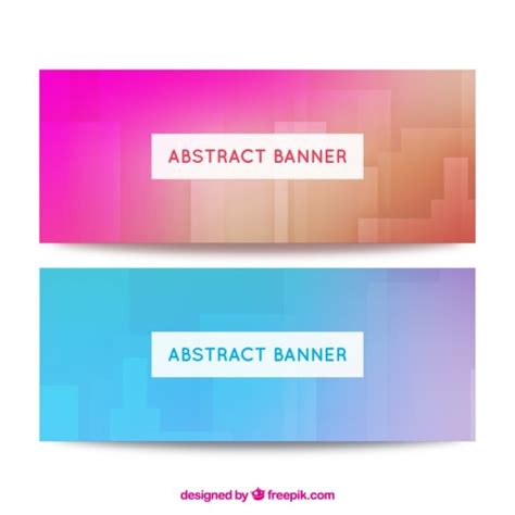 Premium Vector Colored Banners With Simples Shapes