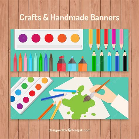 Free Vector Banners For Artistic Crafts