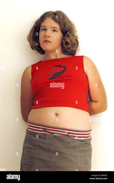 Fat Girl Teenager Stock Photo Alamy