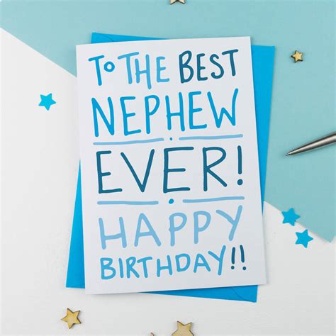 Birthday ecards for niece and nephew. Best Ever Nephew Birthday Card By A Is For Alphabet | notonthehighstreet.com