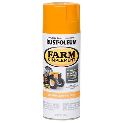 Rust Oleum Farm Implement Caterpillar Yellow Spray Paint 280140