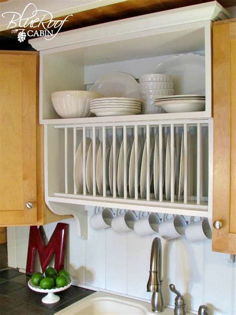 Whether you opt for a standing dish rack or for a built in one, correct measuring is essential. Update builder grade kitchen cabinets with a plate rack ...
