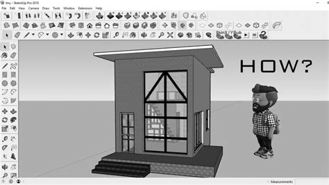 sketchup tutorial ii how to convert extrude 2d plans in 3d ii how to mak camera drawing
