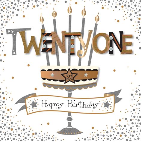 #2 happy 21st birthday, to a sweet, kind, beautiful soul. Twenty One 21st Birthday Handmade Embellished Greeting ...