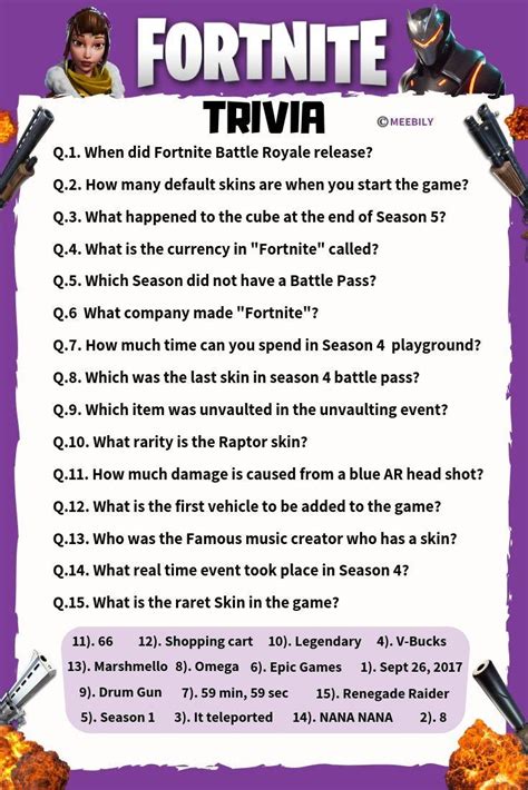 Fortnite Trivia Questions Printable Printable Word Searches
