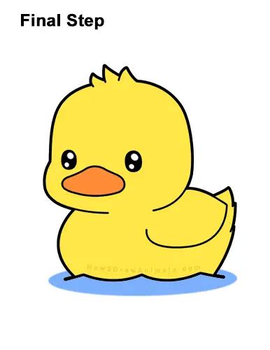 How To Draw A Duck Cartoon Video And Step By Step Pictures