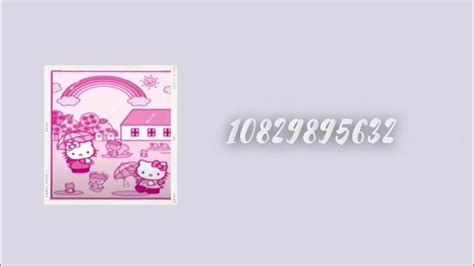 Roblox Bloxburg Hello Kitty Decal Codes Youtube