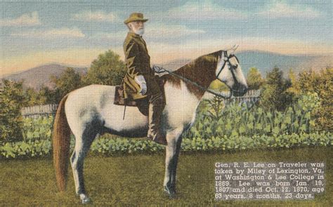 Gen Robert E Lee On Traveler Postcard C 1940s Ephemera