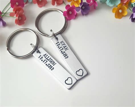 These 14 match username ideas get more women responding instantly! Personalized Couple Keychains Anniversary Date Keychain ...