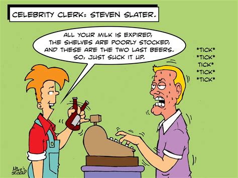 Mike Spicer Cartoonist Caricaturist Celebrity Clerk Steven Slater
