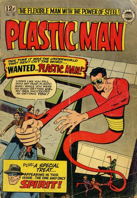 plastic man by jack cole 1941 plastic man dc comic books comic book cover