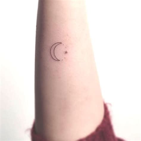 Minimal Moon Tattoo Min Ecemella