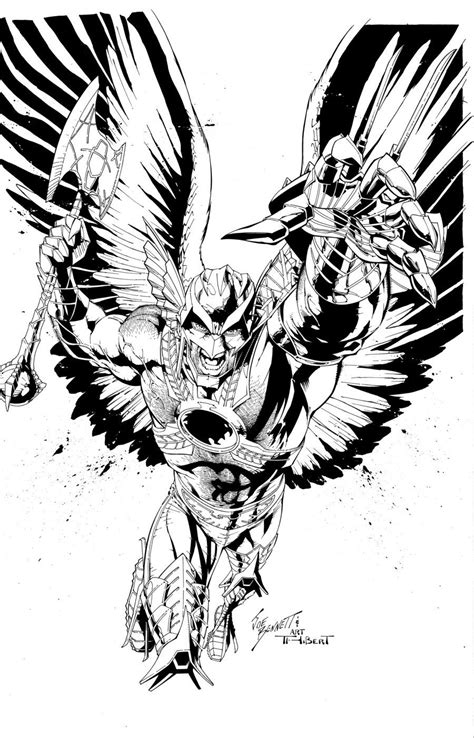 Savage Hawkman Issue 0 Cover Pencils By Joe Bennett And Ink By Art