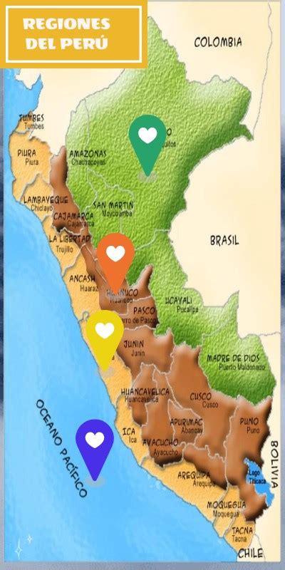 Top Mejores Mapa De Las Tres Regiones Del Peru Para Colorear Para The