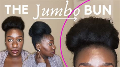 Jumbo Bun On 4c Natural Hair Using Hair Extension Wrap Ponytail Youtube