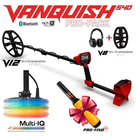 Vanquish 540 Pro Pack Le Détecteur Minelab Multi Fréquences Simultanées