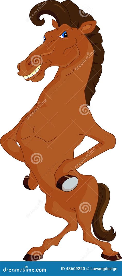 Funny Horse Cartoon Stock Vector Illustration Of Funny 43609220