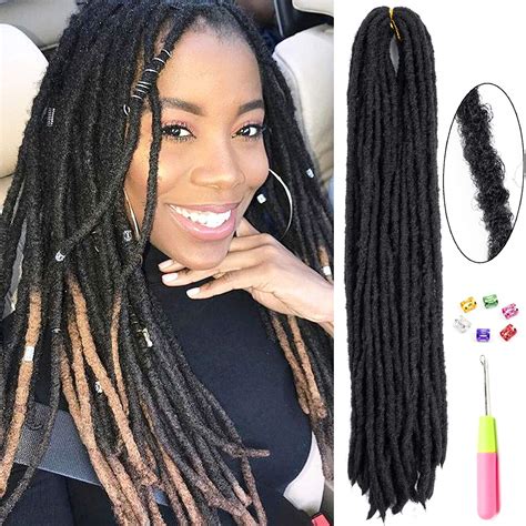 If you don't want to apply edge control to the fine hairs at your hairline. 2020 Soft Dreadlocks Faux Locs Crochet Hair Straight Goddess Locs Crochet Braids Hair Crochet ...