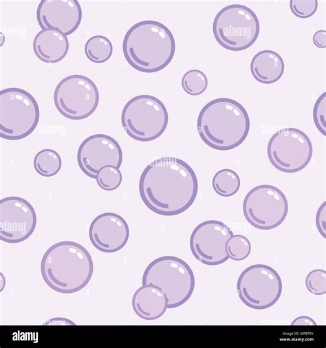 Seamless Pattern With Soap Bubbles Naive And Simple Background Purple