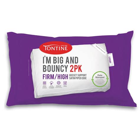 Tontine Im Big And Bouncy High Profile Pillow Firm Feel 2 Pack