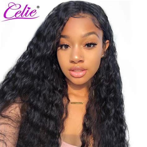 Celie 4x4 Lace Closure Wig Water Wave Lace Front Human Hair Wigs