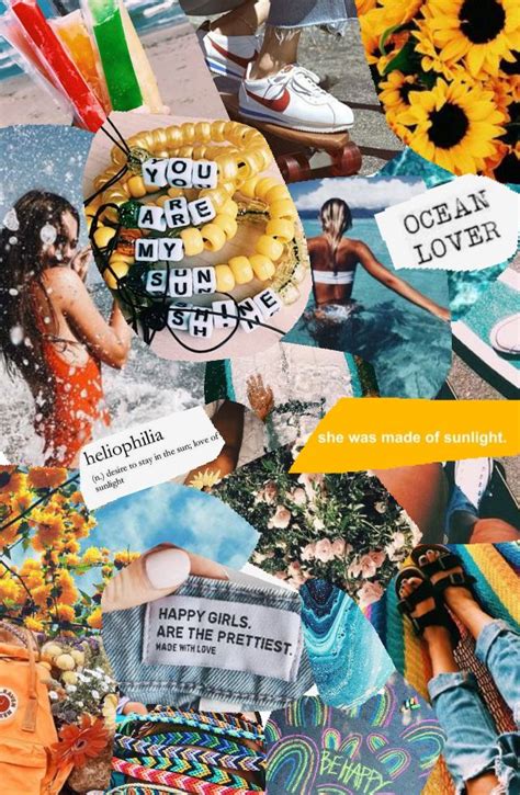 Summer Vibes Collage Background Aesthetic Collage Aesthetic Wallpapers