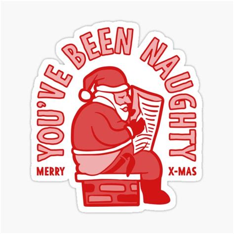 Youve Been Naughty Dark Bases Sticker For Sale By Meganpalmer