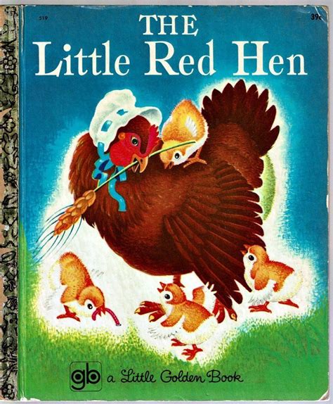 Vintage Childrens Little Golden Book ~ The Little Red Hen 519 ~ 39c