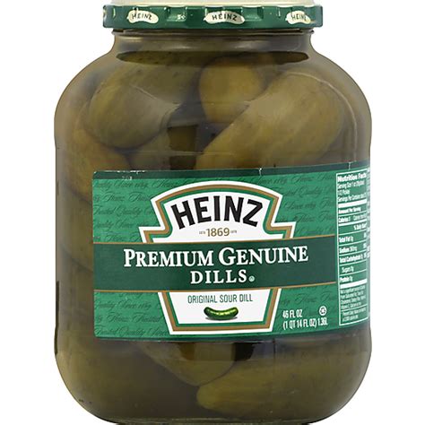 Heinz Genuine Whole Dill Pickles 46 Fl Oz Jar Pickles And Relish The Markets