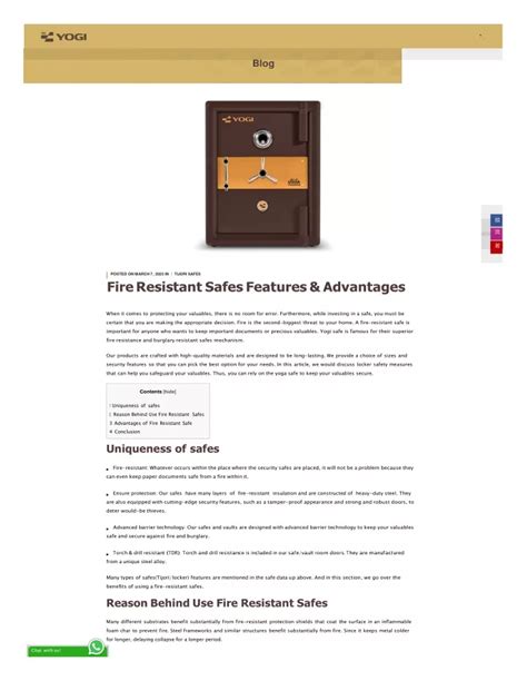 Ppt Fire Resistant Safes Features Advantages Powerpoint Presentation